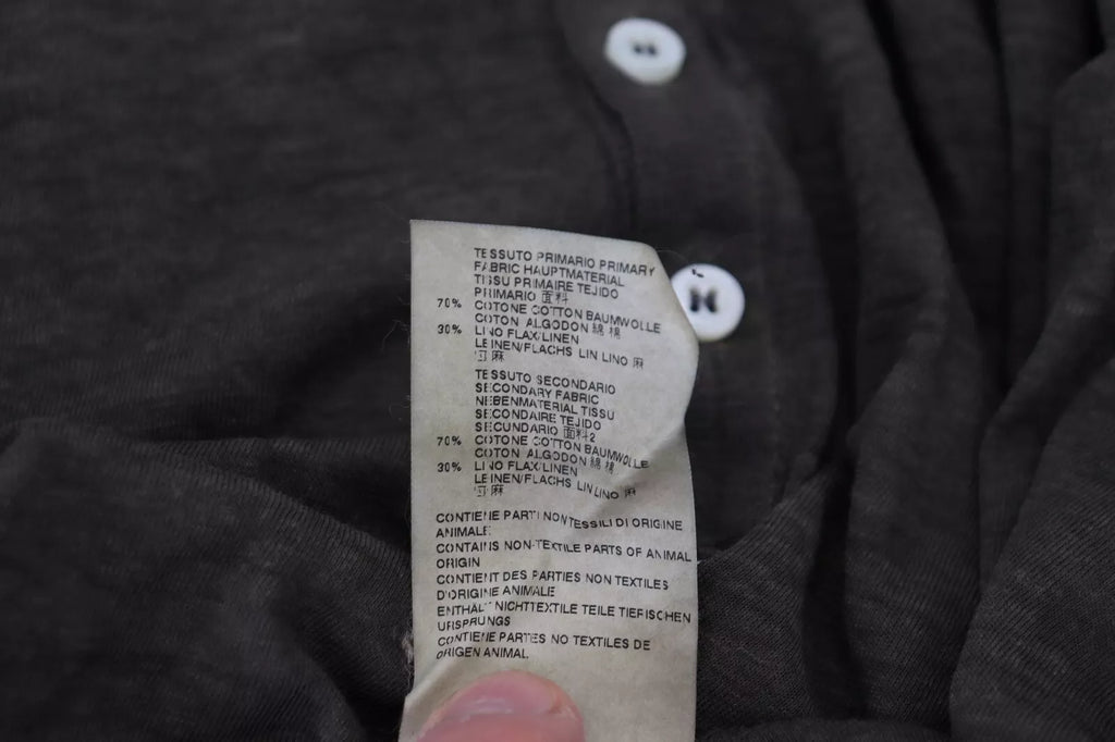 Dsquared² Gray Cotton-Linen Long-Sleeve Sweater