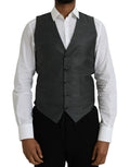 Dolce & Gabbana Grey Wool Formal Dress Vest Waistcoat