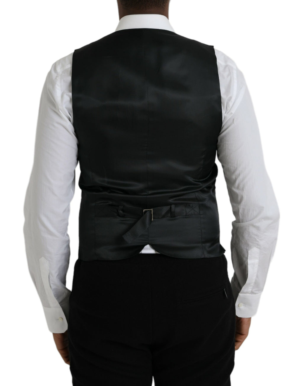 Dolce & Gabbana Grey Wool Formal Dress Vest Waistcoat