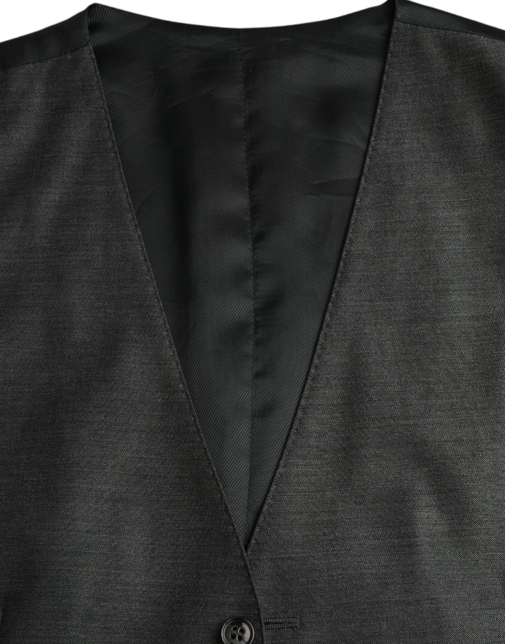 Dolce & Gabbana Grey Wool Formal Dress Vest Waistcoat