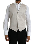 Dolce & Gabbana Off White Cotton Vest Dress Formal Vest
