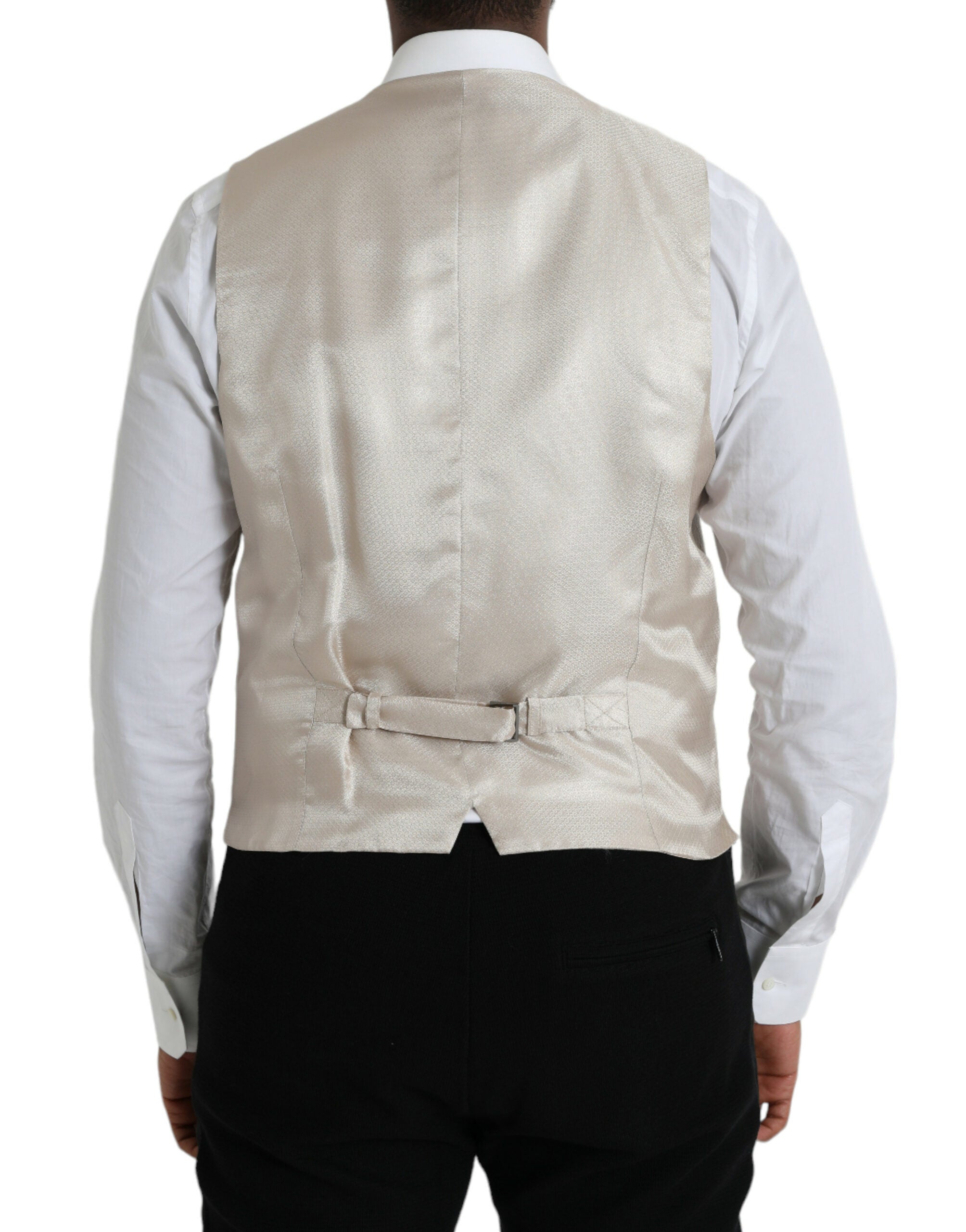 Dolce & Gabbana Off White Cotton Vest Dress Formal Vest