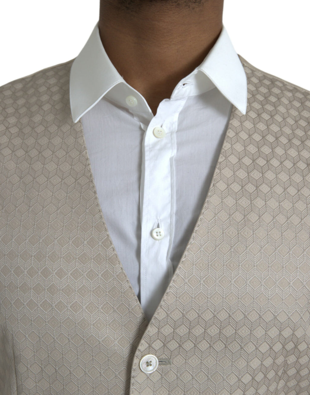Dolce & Gabbana Off White Cotton Vest Dress Formal Vest
