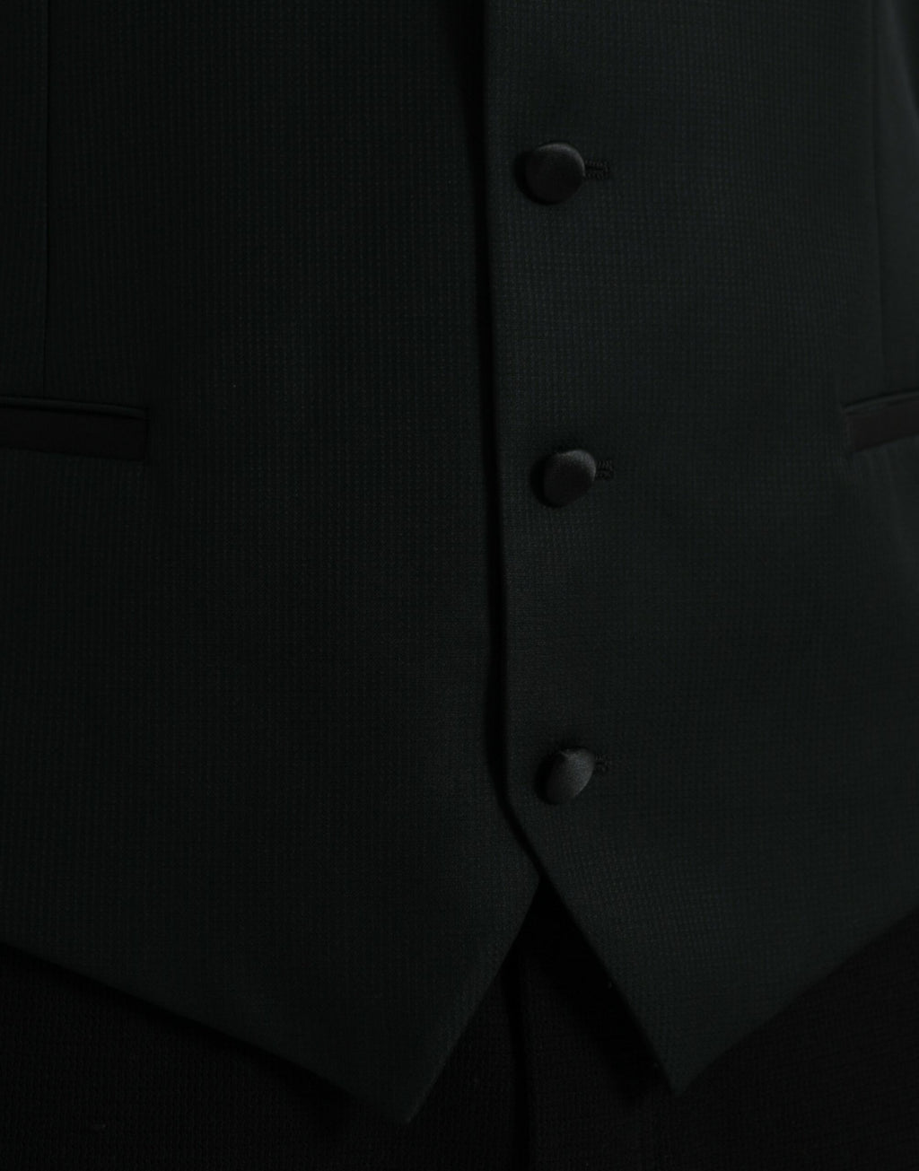 Dolce & Gabbana Black Wool Vest Dress Formal Waistcoat