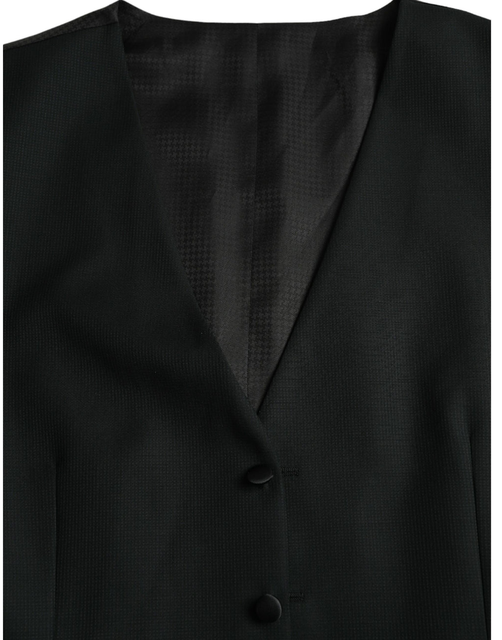 Dolce & Gabbana Black Wool Vest Dress Formal Waistcoat
