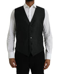 Dolce & Gabbana Black Wool Vest Dress Formal Waistcoat