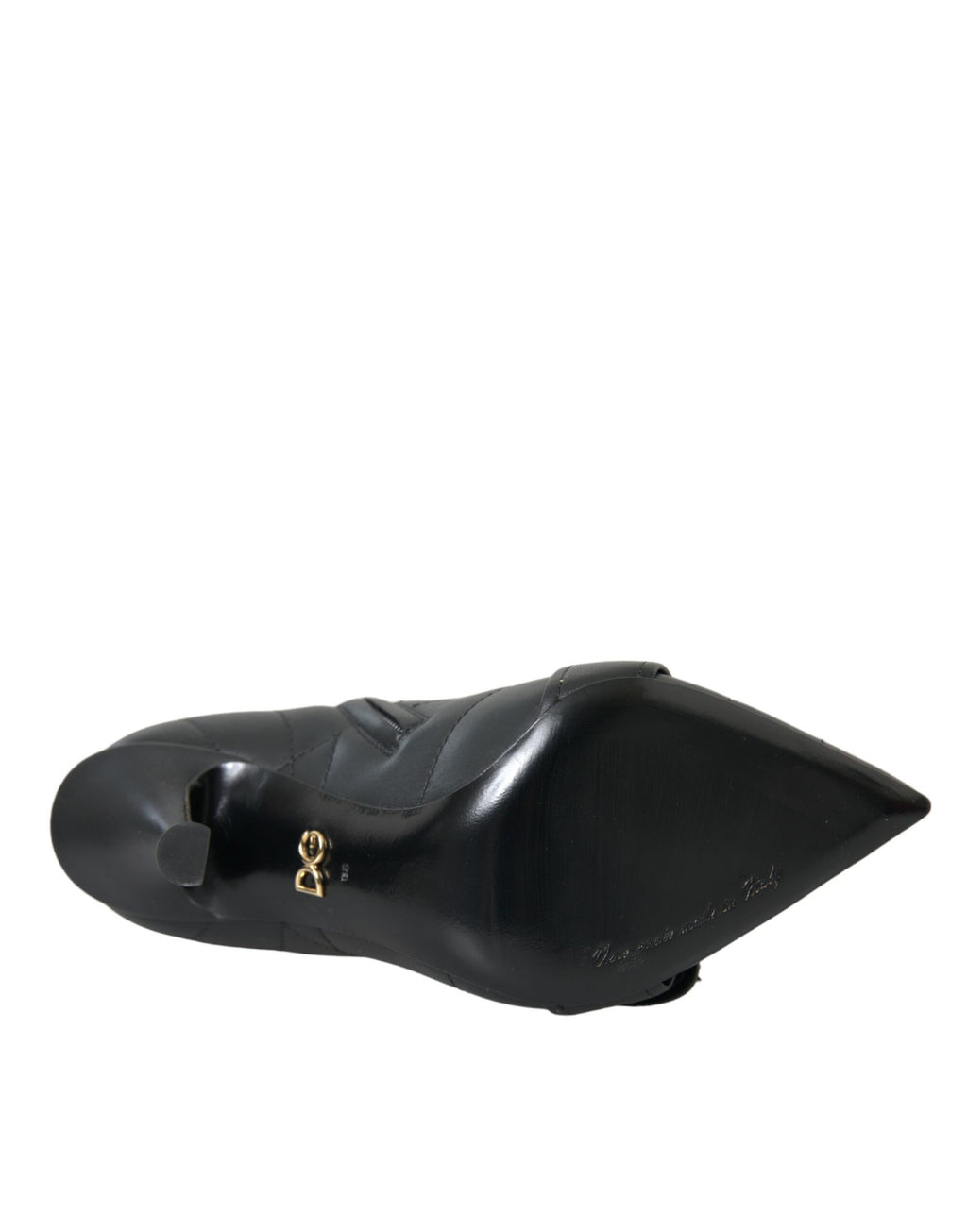 Dolce & Gabbana Black Devotion Quilted Buckle Boots Shoes