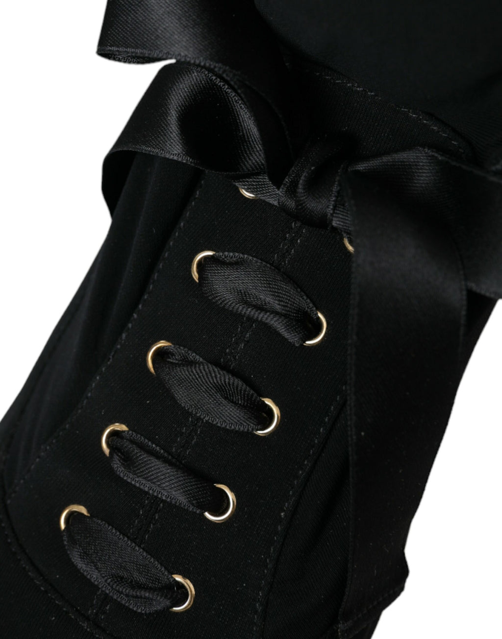 Dolce & Gabbana Black Stiletto Heel Mid-Calf Boots Shoes