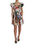 Dolce & Gabbana Multicolor Patchwork-Baumwoll-Minikleid Aline