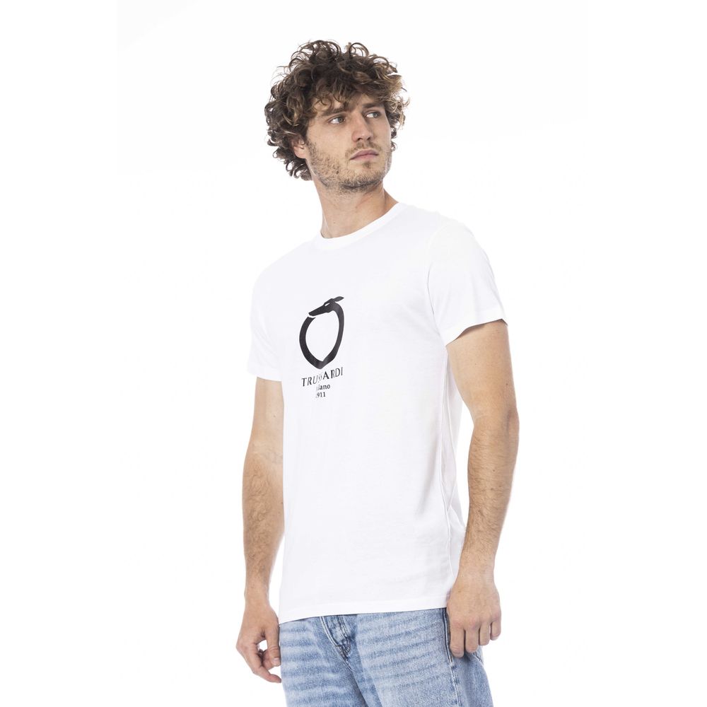 Trussardi Beachwear white cotton T-shirt