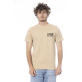 Cavalli Class Beige Cotton Men's T-Shirt