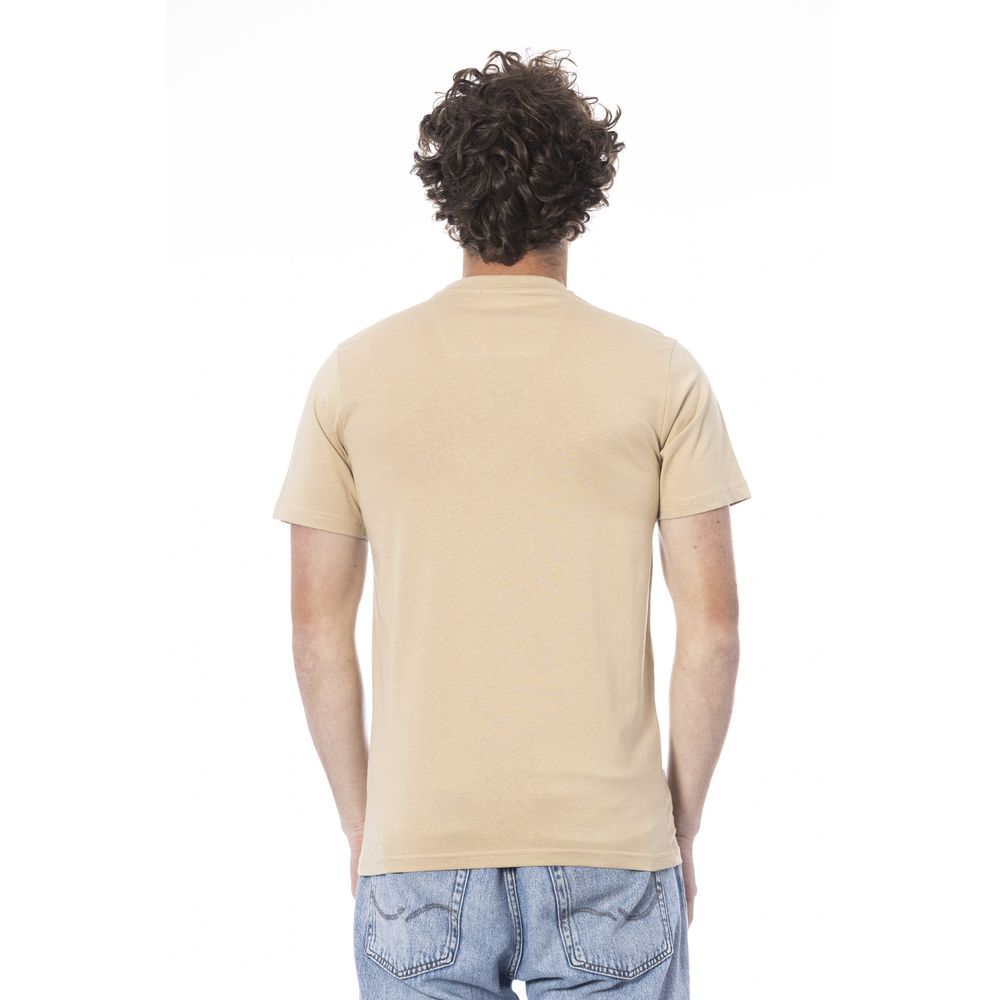 Cavalli Class Beige Cotton Men's T-Shirt