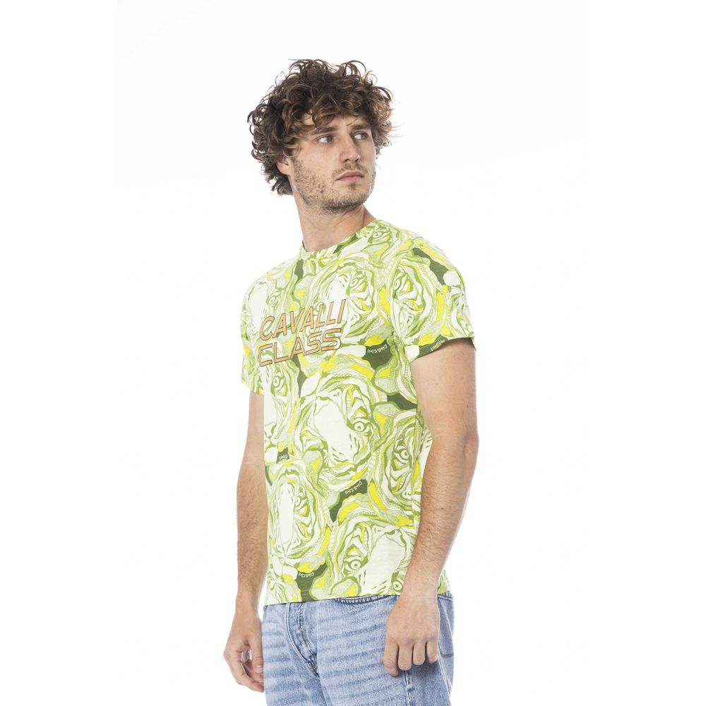 Cavalli Class Green Cotton Men's T-Shirt