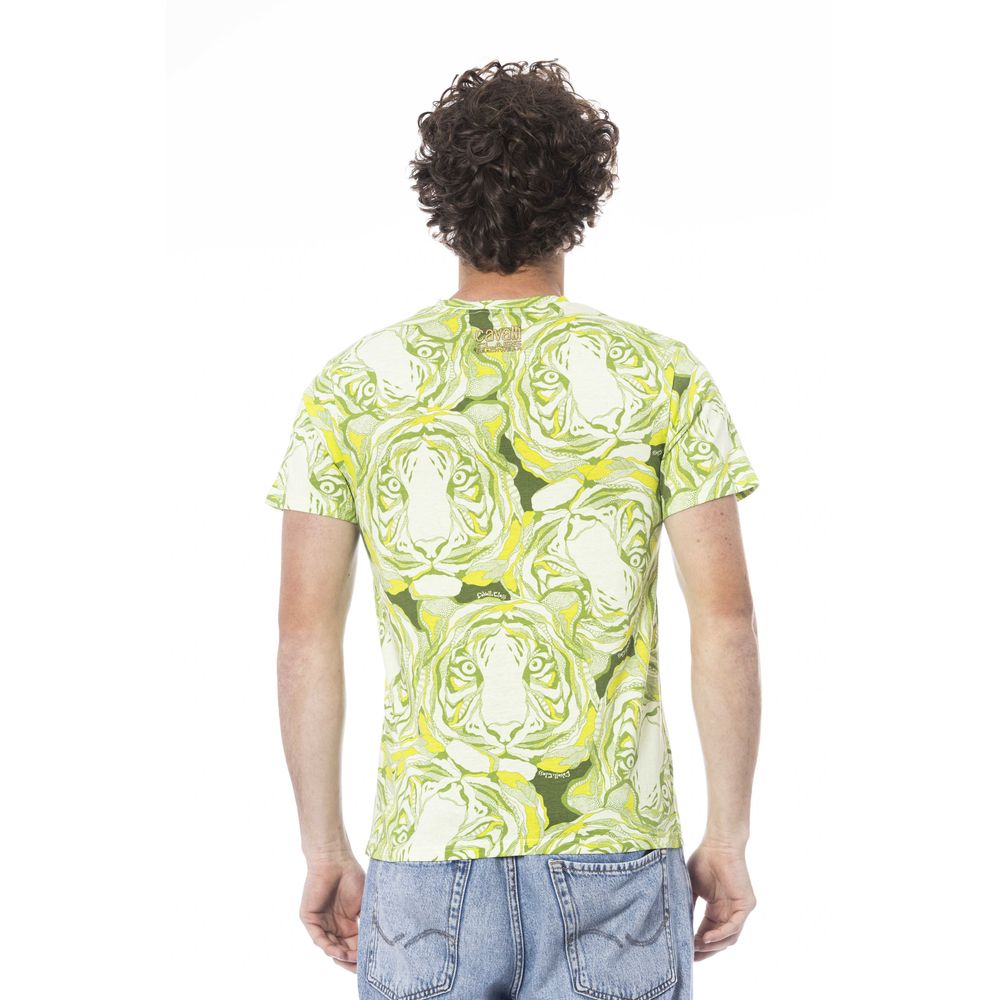 Cavalli Class Green Cotton Men's T-Shirt