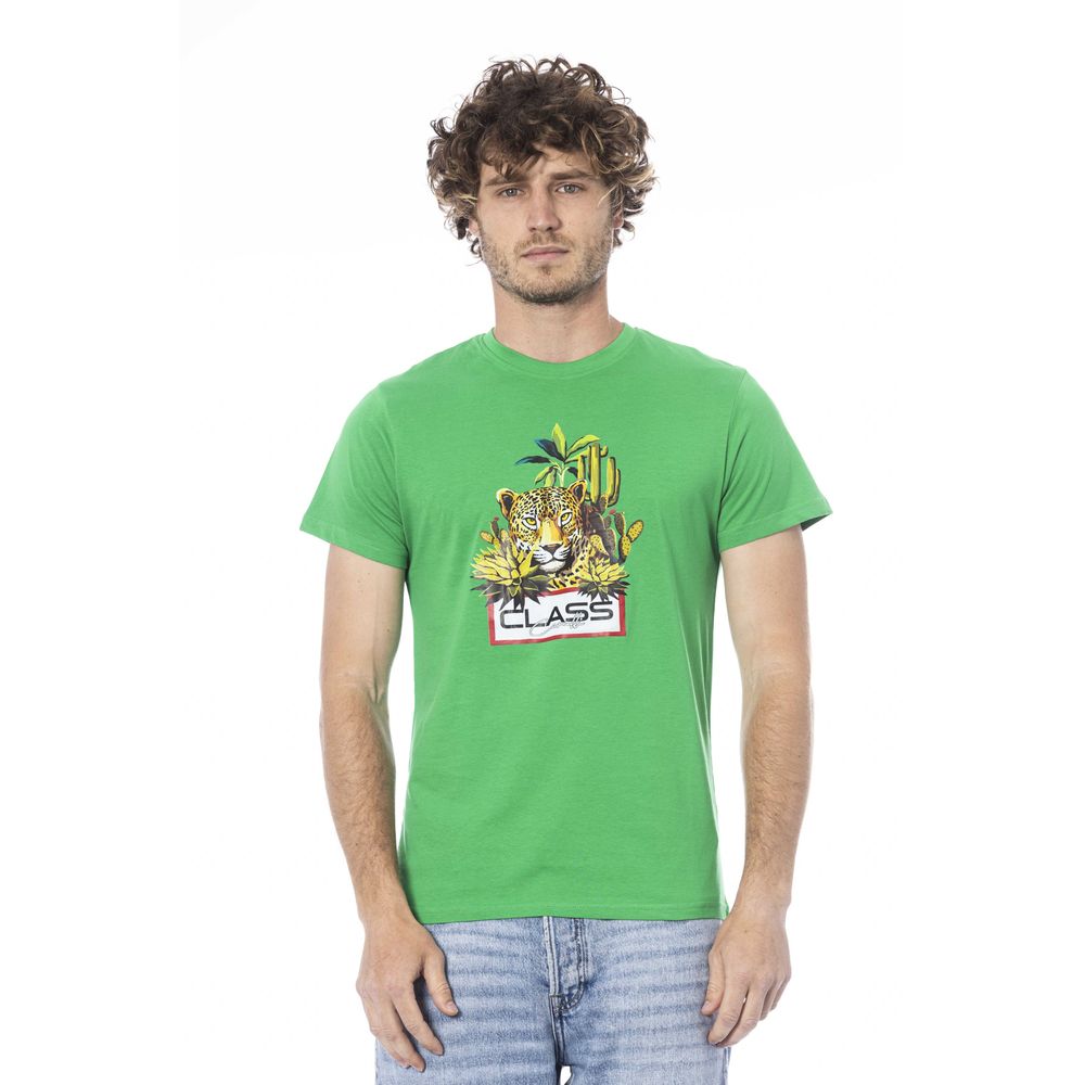Cavalli Class Green Cotton Men's T-Shirt