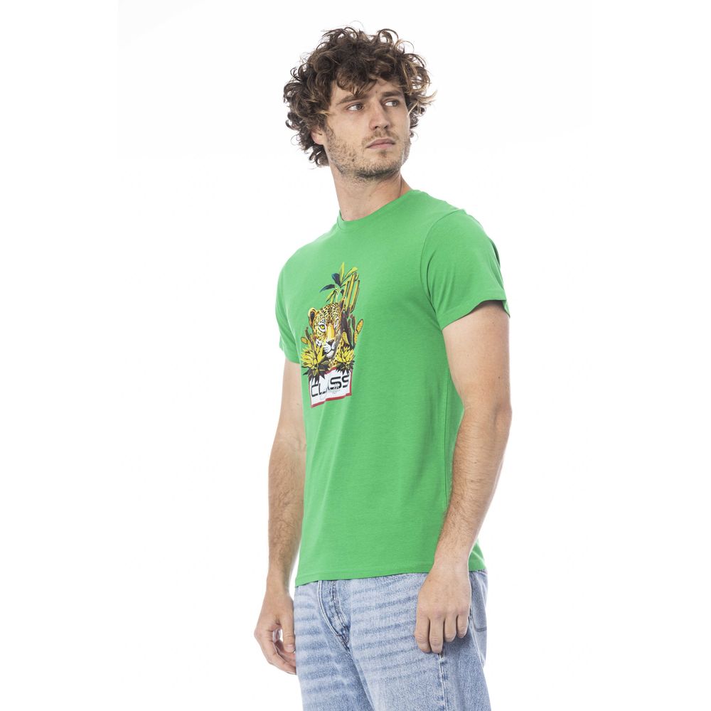 Cavalli Class Green Cotton Men's T-Shirt