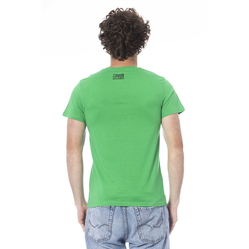 Cavalli Class Green Cotton Men's T-Shirt