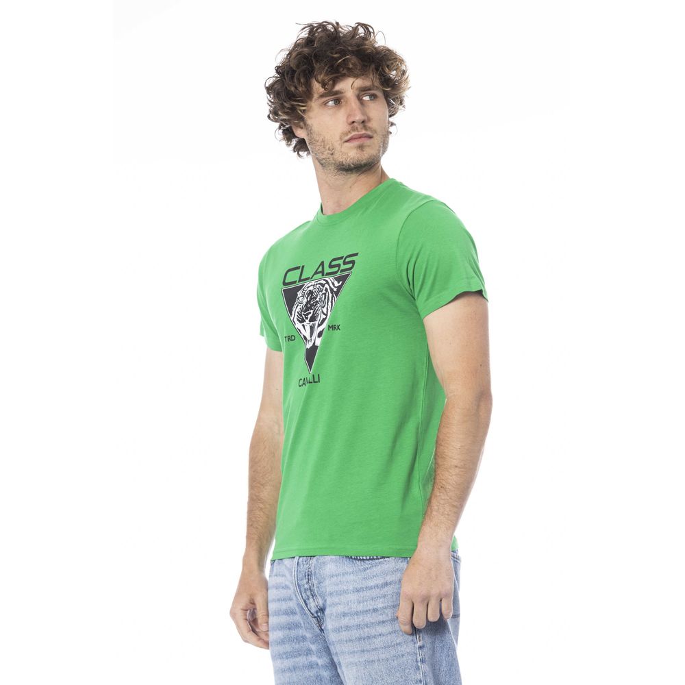 Cavalli Class Green Cotton Men's T-Shirt