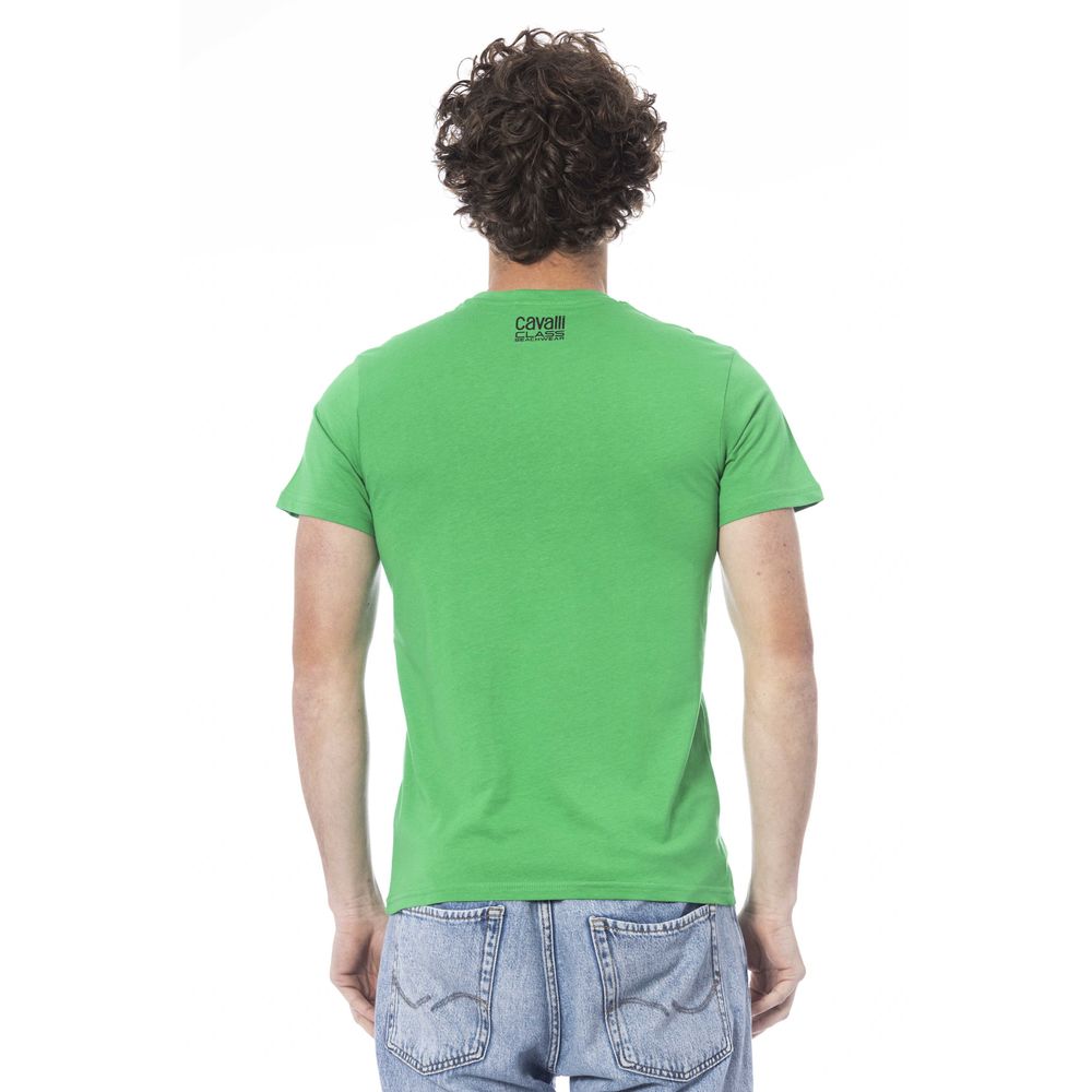 Cavalli Class Green Cotton Men's T-Shirt