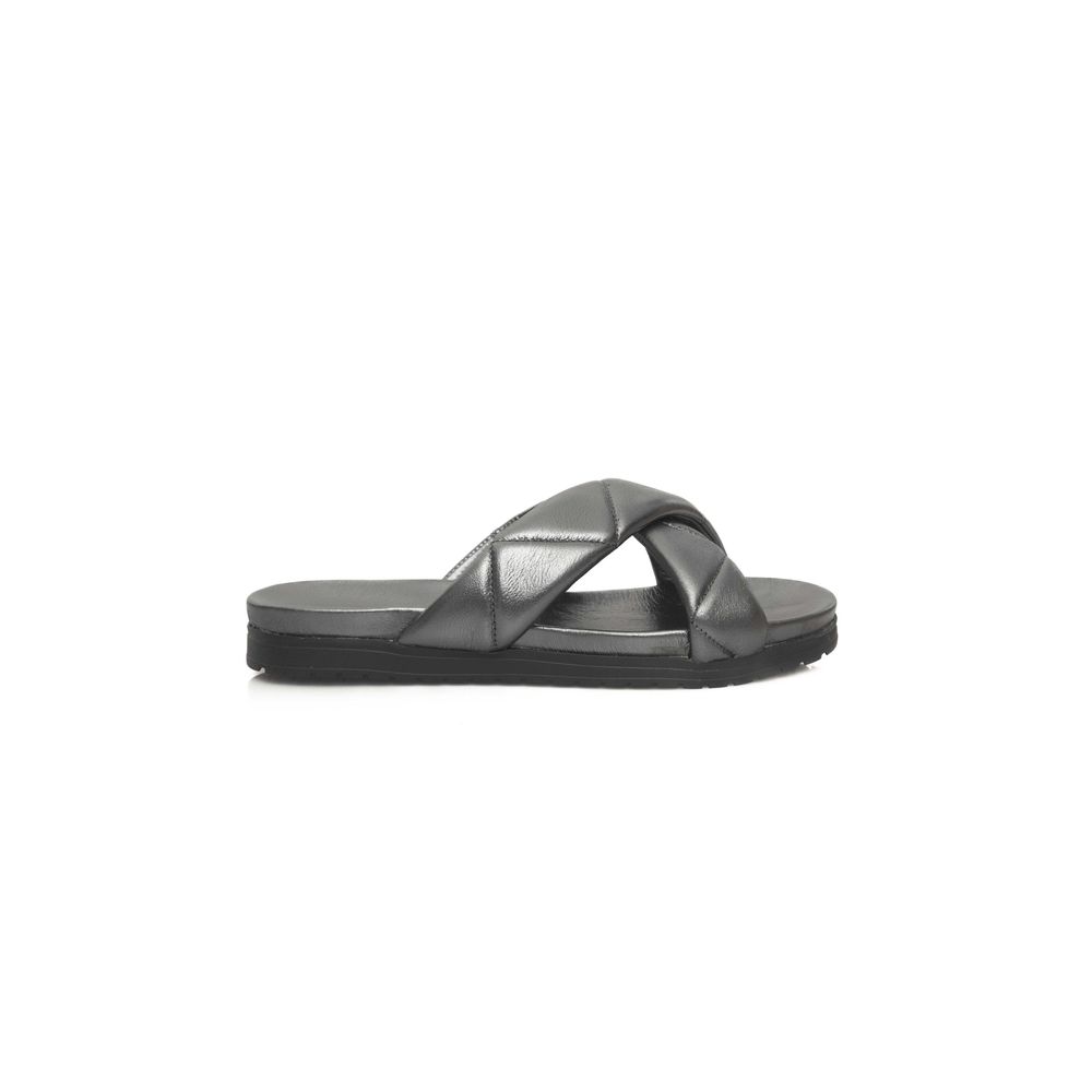 Cerruti 1881 Grey Lambskin Women's Sandal