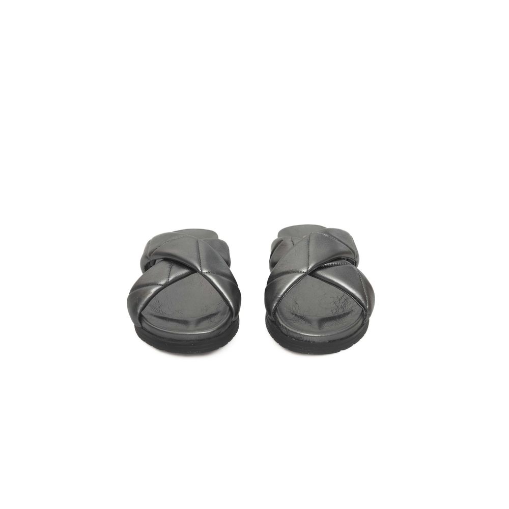 Cerruti 1881 Grey Lambskin Women's Sandal