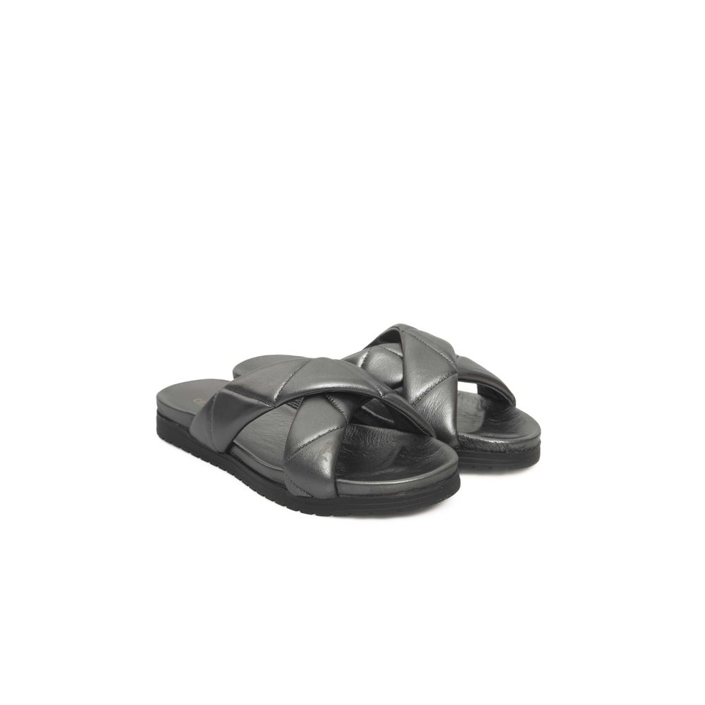 Cerruti 1881 Grey Lambskin Women's Sandal