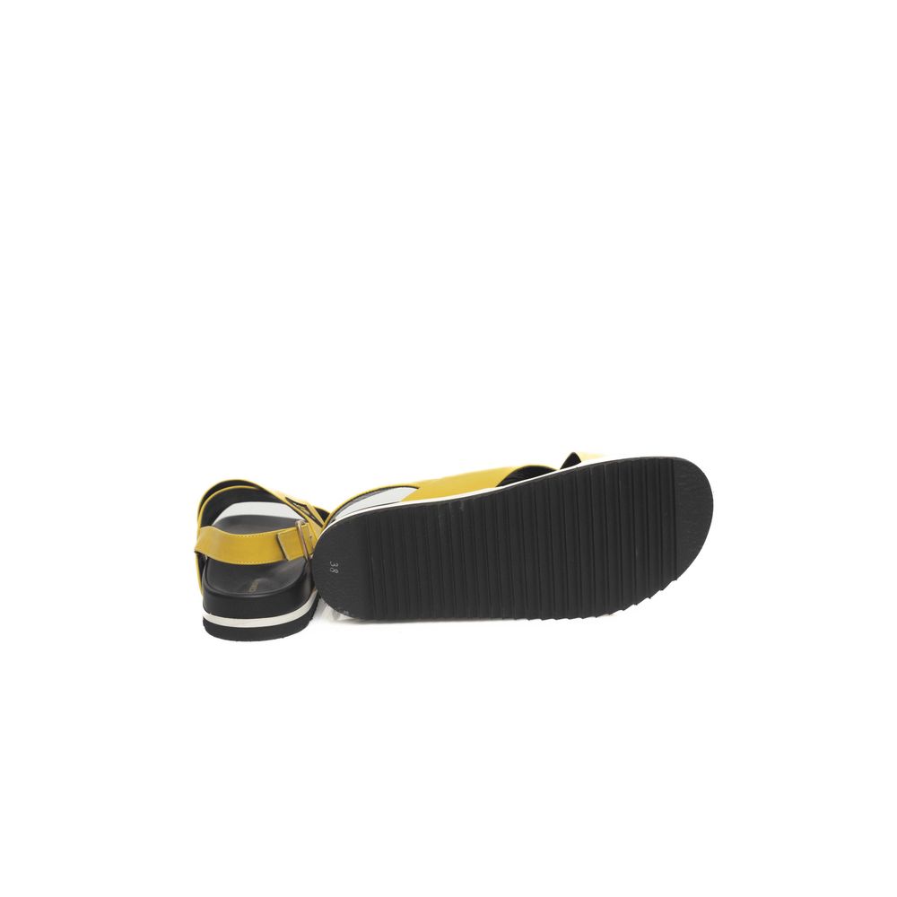 Cerruti 1881 Gelbe Kalbsleder Damen Sandale