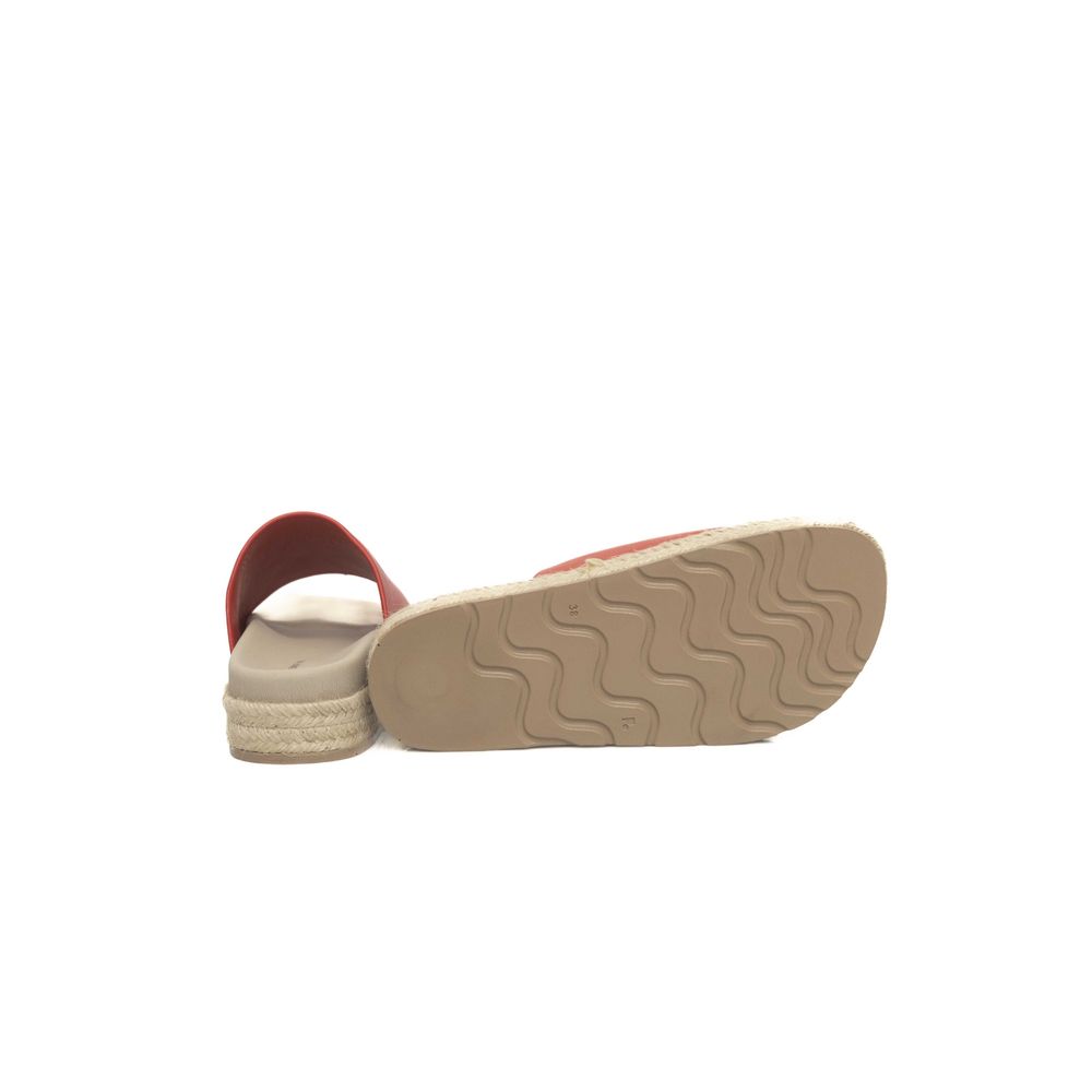 Cerruti 1881 Rote Kalbsleder Damen Sandale