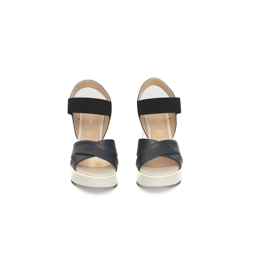 Cerruti 1881 Blaue Kalbsleder Damen Sandale
