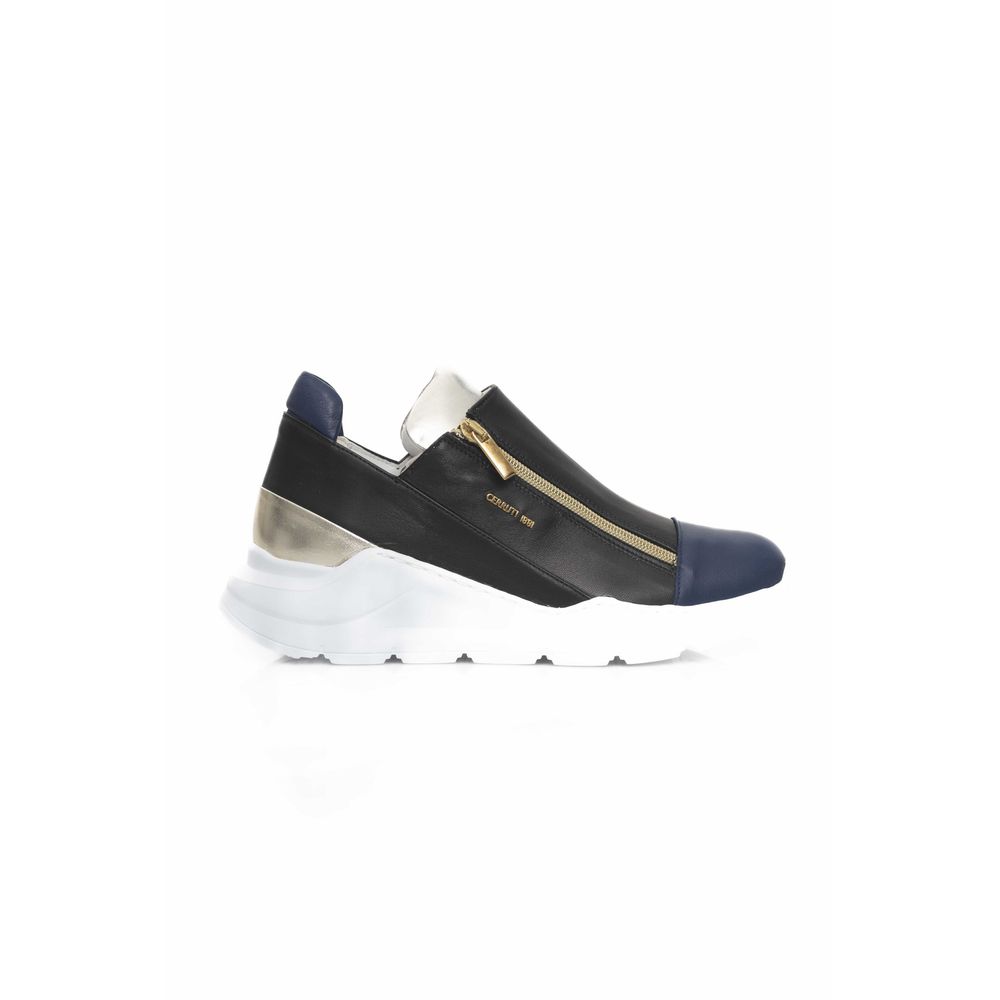 Cerruti 1881 Schwarze Damen-Sneaker aus Ziegenleder