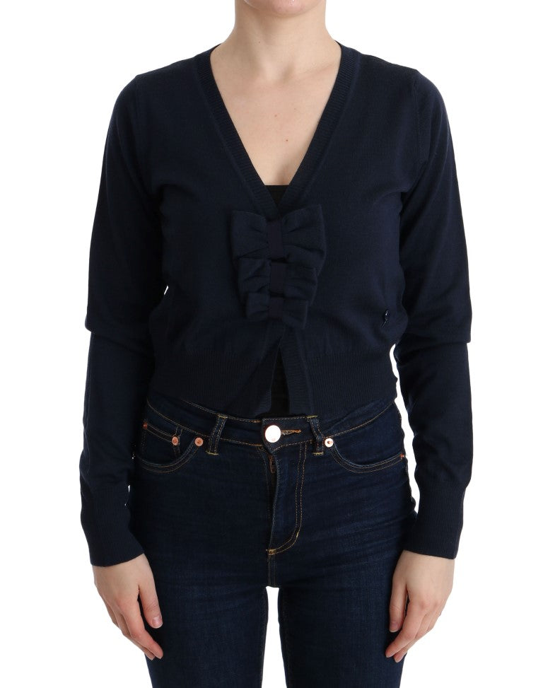 MARGHI LO' Blue Wool Blouse Pullover
