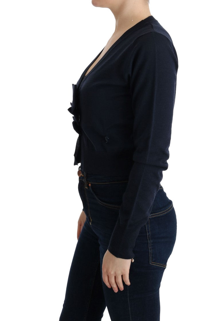 MARGHI LO' Blue Wool Blouse Pullover