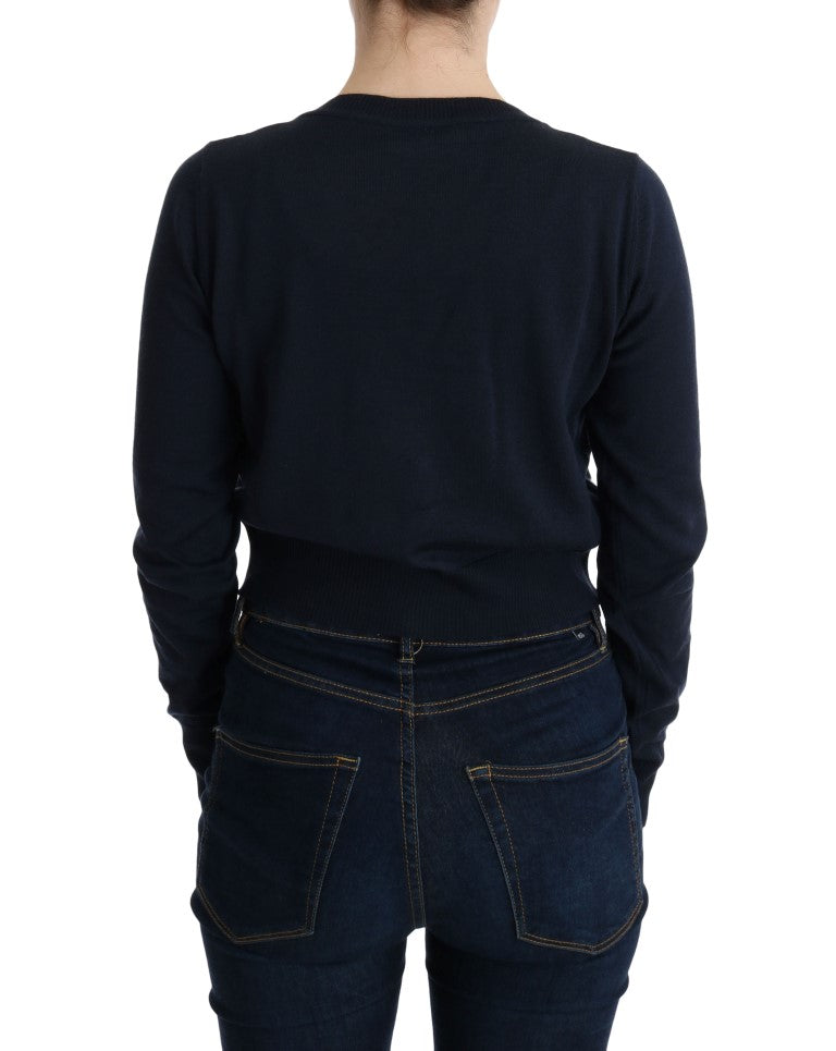 MARGHI LO' Blue Wool Blouse Pullover