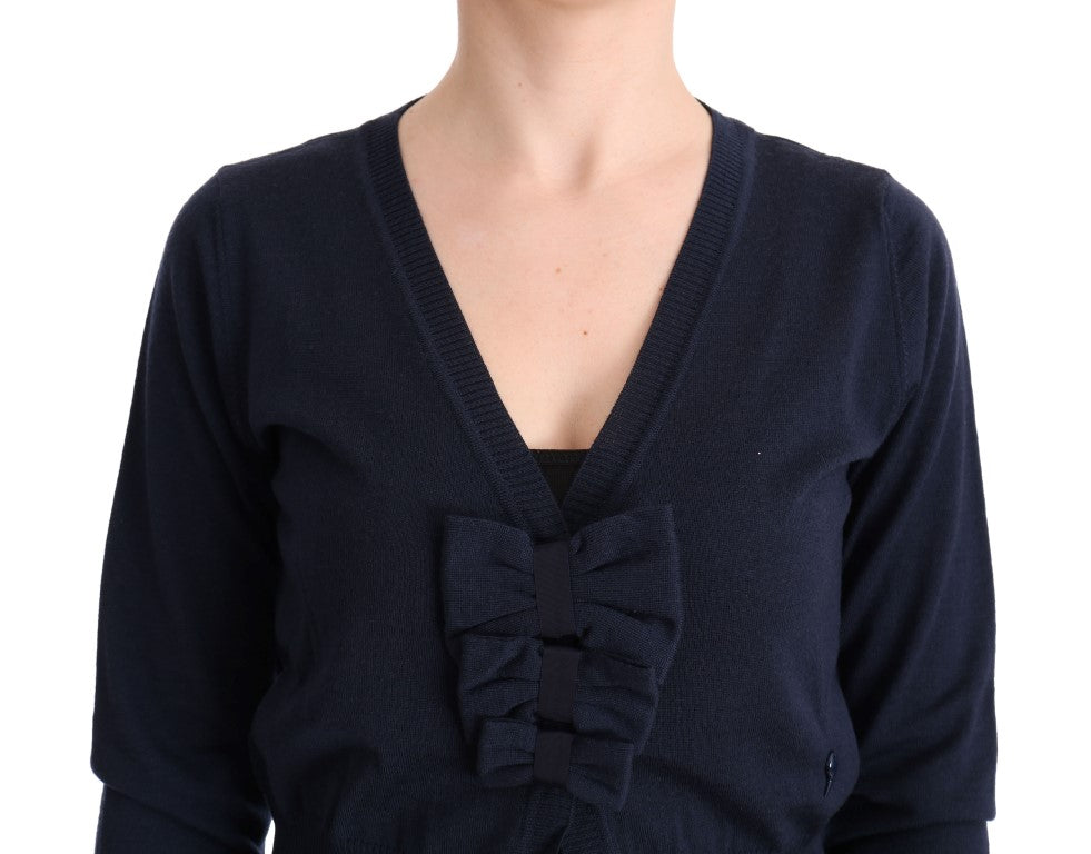 MARGHI LO' Blue Wool Blouse Pullover