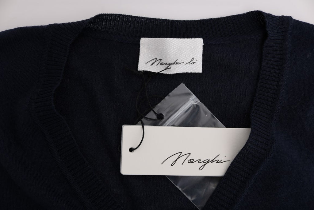 MARGHI LO' Blue Wool Blouse Pullover