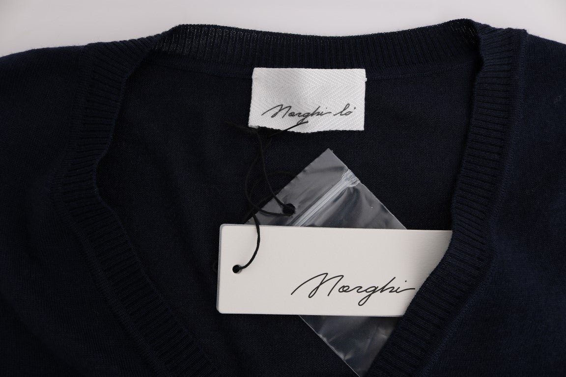 MARGHI LO' Blue Wool Blouse Pullover