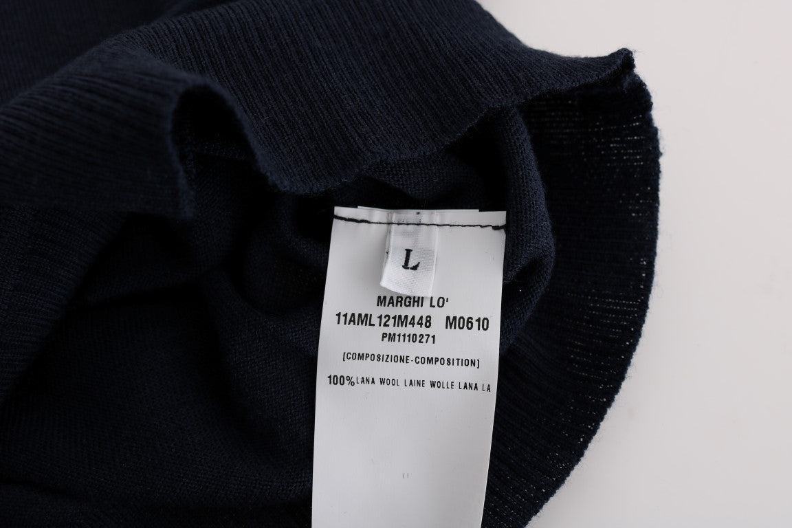 MARGHI LO' Blue Wool Blouse Pullover