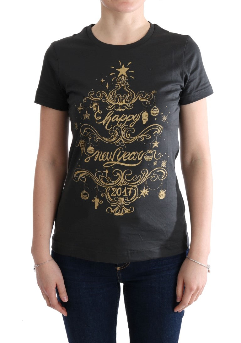 Dolce & Gabbana Graues Baumwolle 2017 Motiv T-Shirt