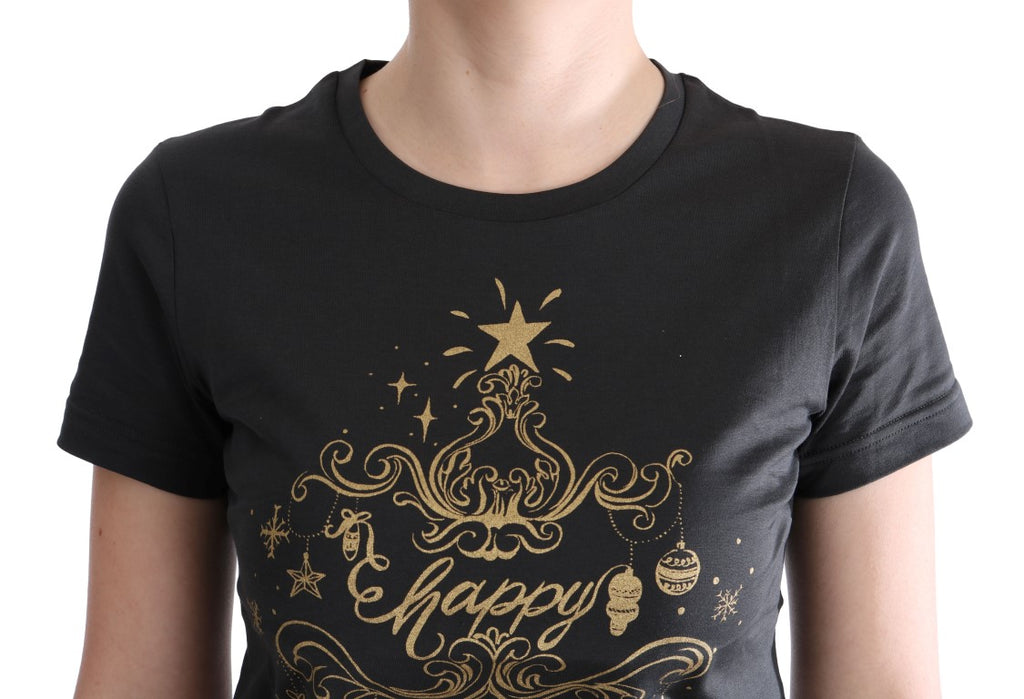 Dolce & Gabbana Graues Baumwolle 2017 Motiv T-Shirt