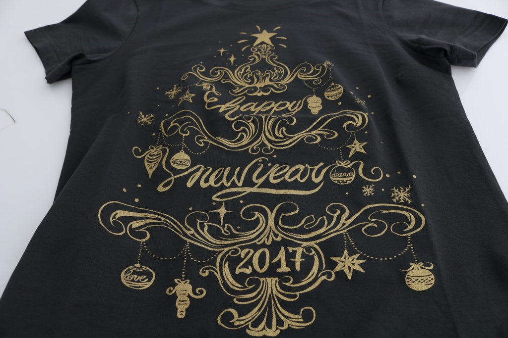 Dolce & Gabbana Graues Baumwolle 2017 Motiv T-Shirt