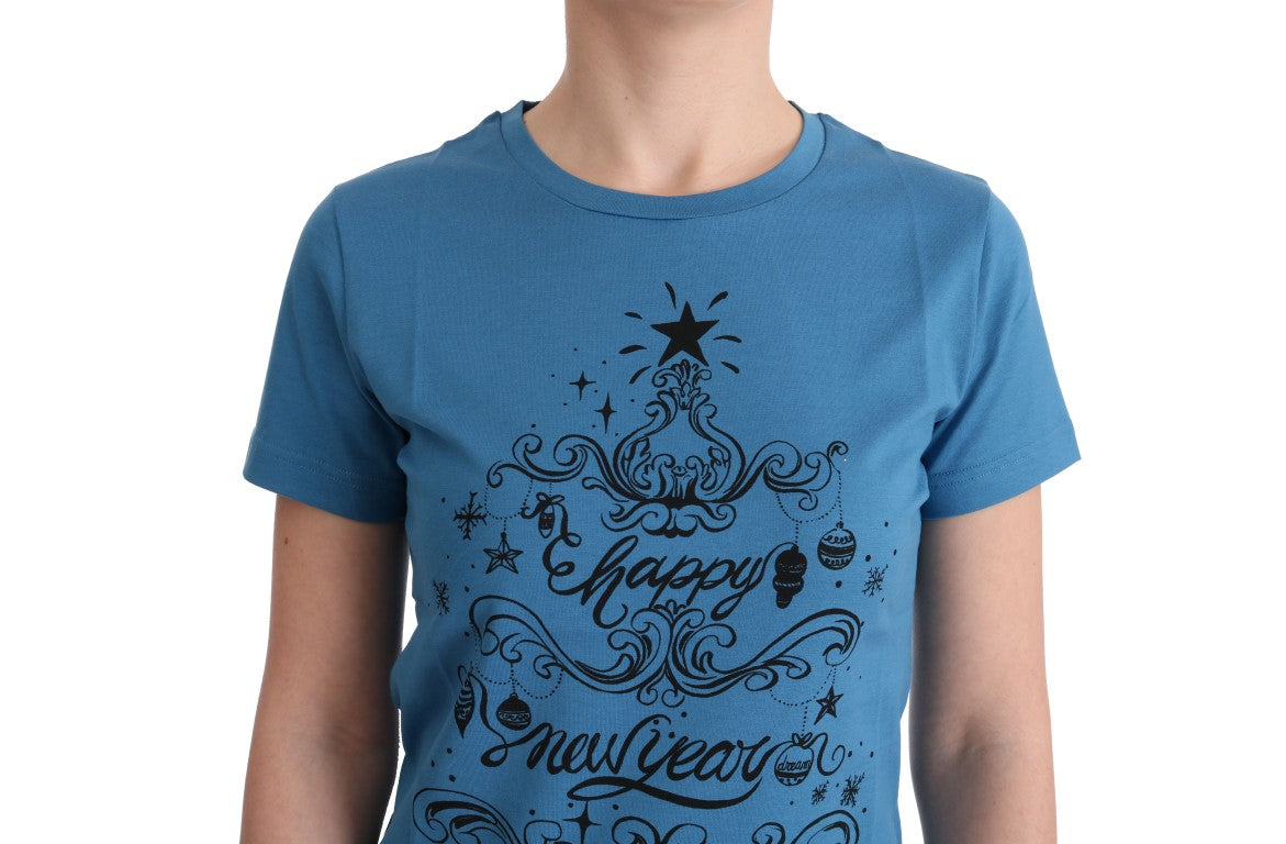 Dolce & Gabbana Blue Cotton 2017 Motif T-Shirt