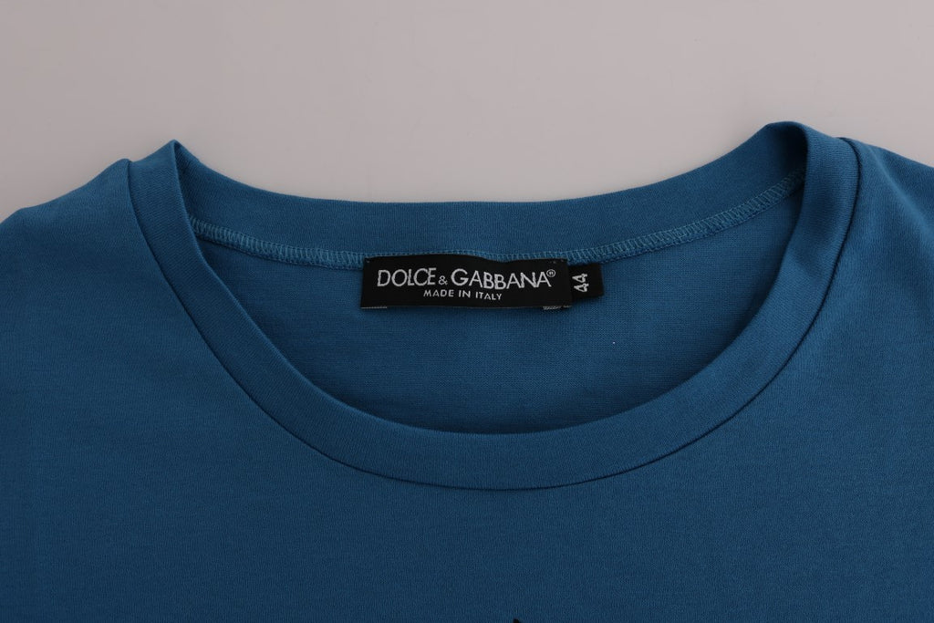 Dolce & Gabbana Blue Cotton 2017 Motif T-Shirt