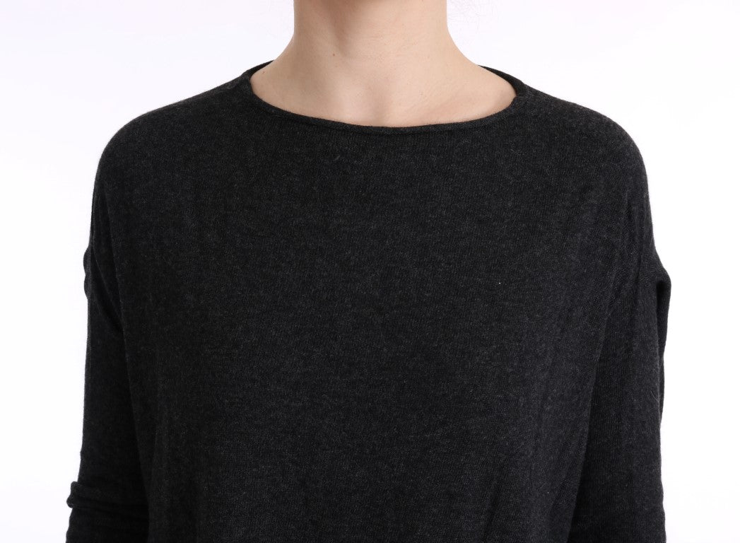 Costume National Grauer Viskose-Strickpullover