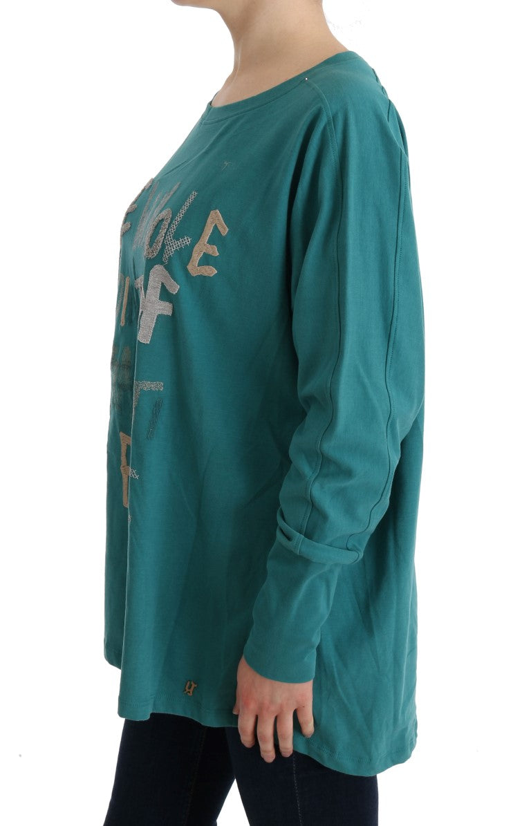 John Galliano Grüner Pullover aus Baumwolle in Übergröße