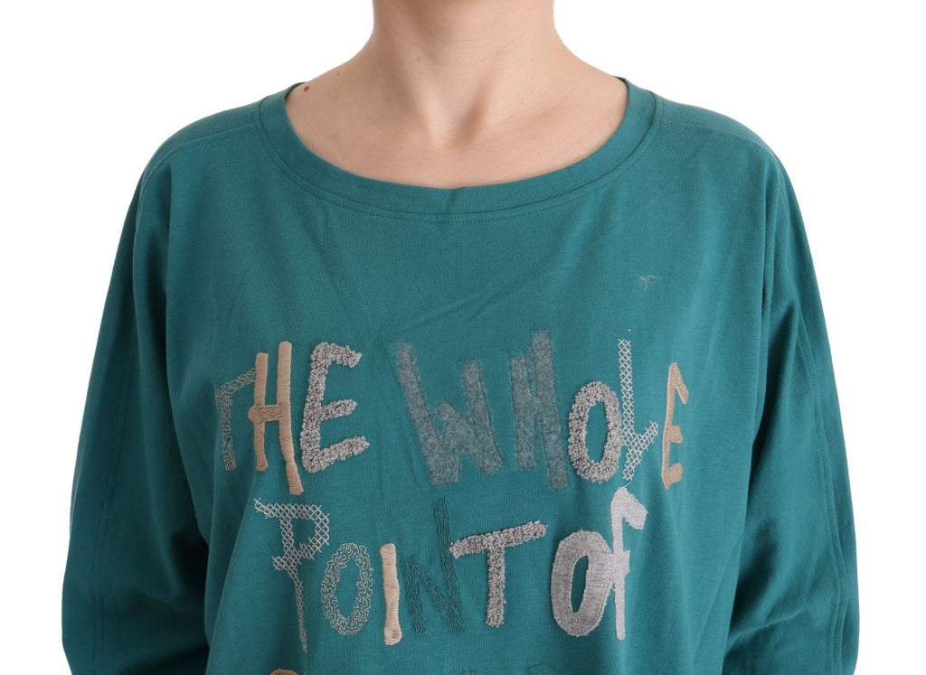 John Galliano Grüner Pullover aus Baumwolle in Übergröße