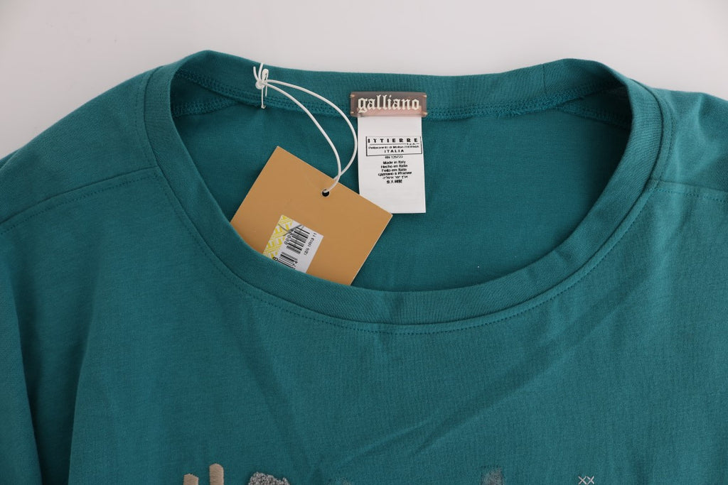 John Galliano Grüner Pullover aus Baumwolle in Übergröße