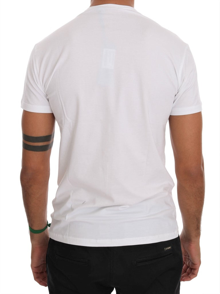Daniele Alessandrini Weißes T-Shirt mit Rundhalsausschnitt aus Baumwolle