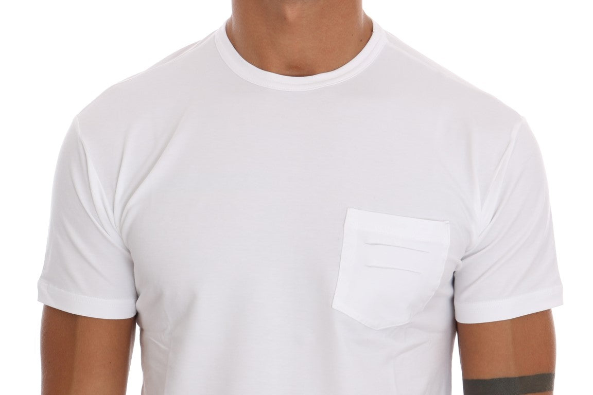 Daniele Alessandrini Weißes T-Shirt mit Rundhalsausschnitt aus Baumwolle