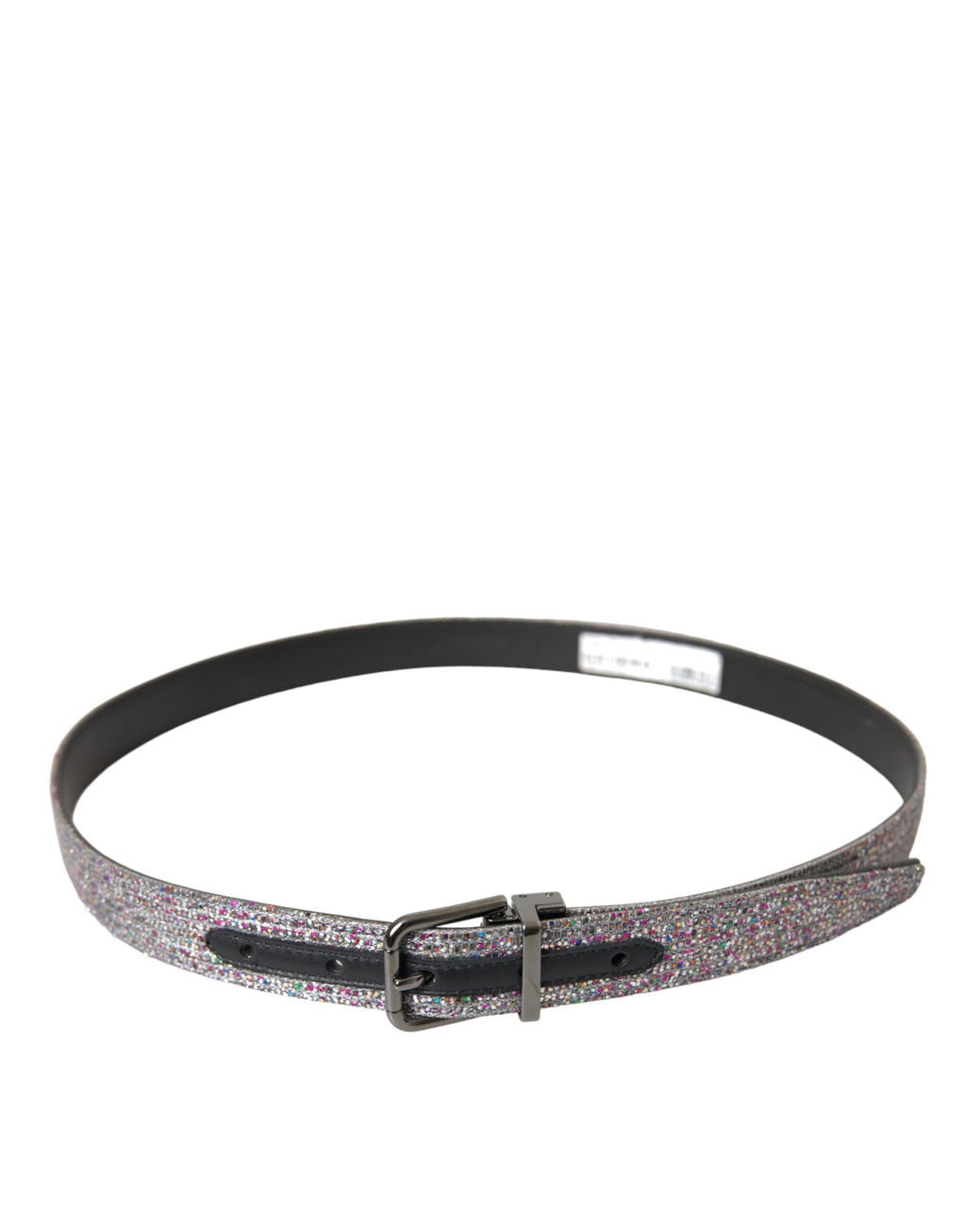 Dolce & Gabbana Multicolor Embellished Belt with Silver-Tone Buckle