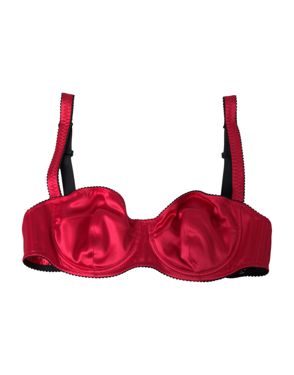 Dolce & Gabbana Bordeaux Silk Stretch Balconette Bra Underwear